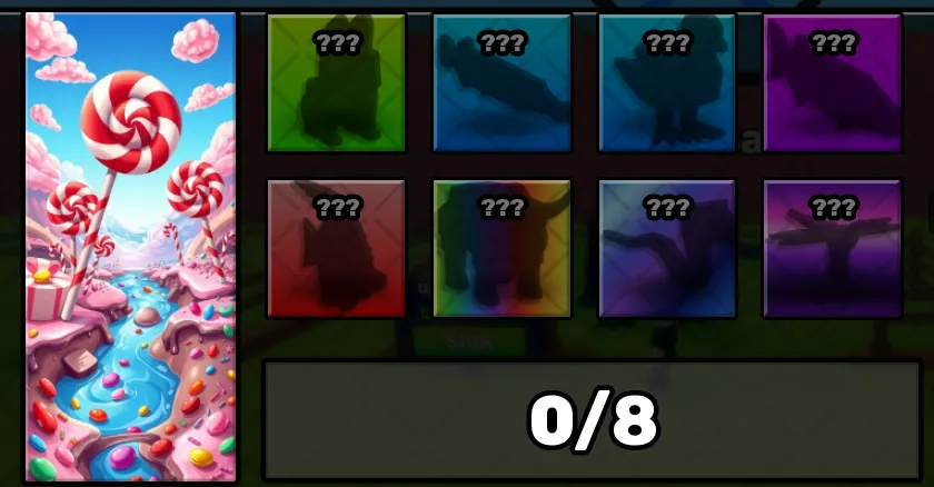 Candy collection tab in the Break and Steal an Egg Index