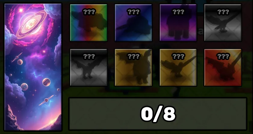 Galaxy collection tab in the Break and Steal an Egg Index